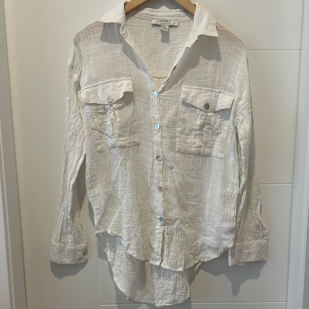 White Button-Up Shirt